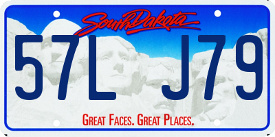SD license plate 57LJ79