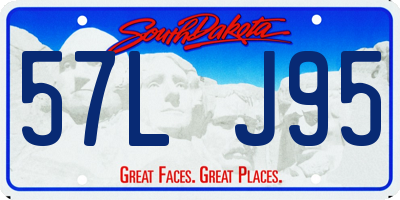 SD license plate 57LJ95