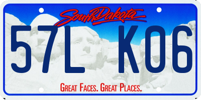 SD license plate 57LK06