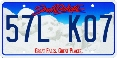 SD license plate 57LK07
