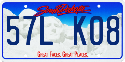SD license plate 57LK08
