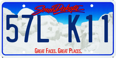 SD license plate 57LK11