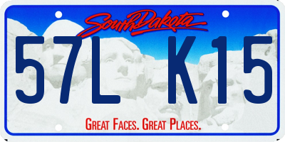 SD license plate 57LK15