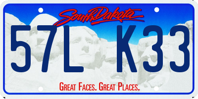 SD license plate 57LK33