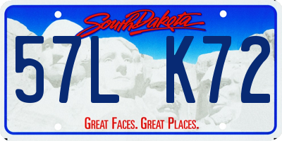 SD license plate 57LK72