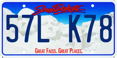 SD license plate 57LK78