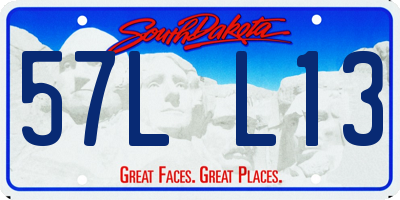 SD license plate 57LL13