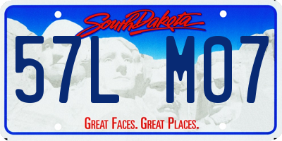 SD license plate 57LM07