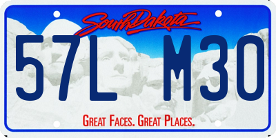 SD license plate 57LM30