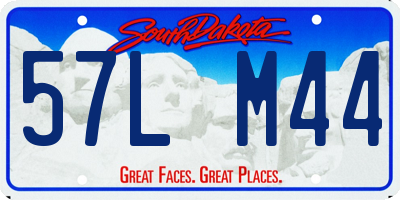 SD license plate 57LM44