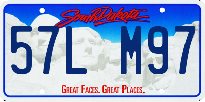 SD license plate 57LM97