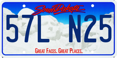 SD license plate 57LN25