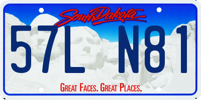 SD license plate 57LN81