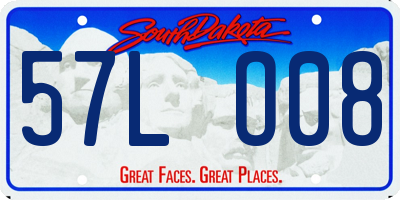 SD license plate 57LO08