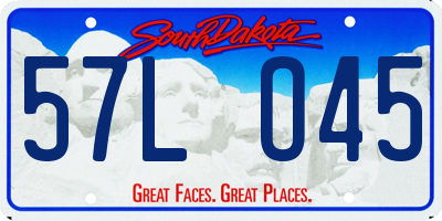 SD license plate 57LO45