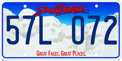 SD license plate 57LO72