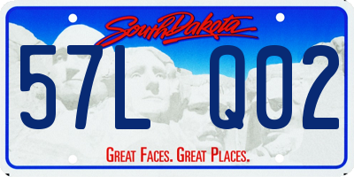 SD license plate 57LQ02