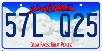 SD license plate 57LQ25