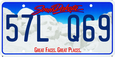 SD license plate 57LQ69