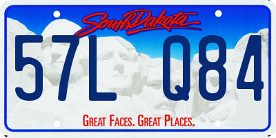 SD license plate 57LQ84