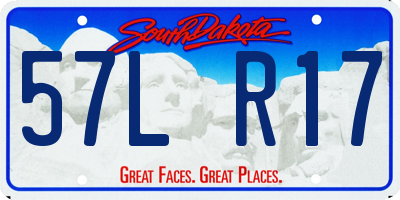 SD license plate 57LR17