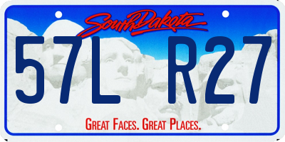 SD license plate 57LR27