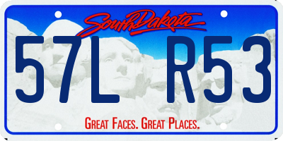 SD license plate 57LR53