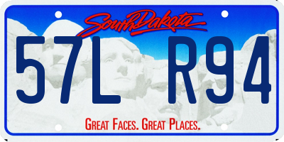 SD license plate 57LR94