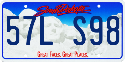 SD license plate 57LS98
