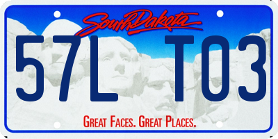 SD license plate 57LT03