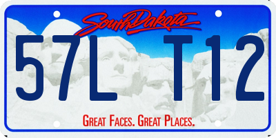 SD license plate 57LT12