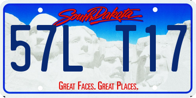 SD license plate 57LT17