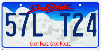 SD license plate 57LT24