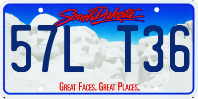 SD license plate 57LT36