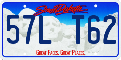 SD license plate 57LT62