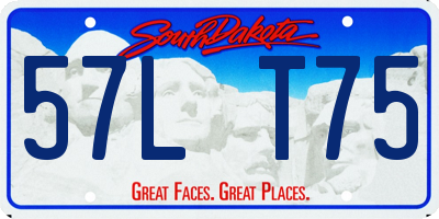 SD license plate 57LT75