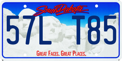SD license plate 57LT85