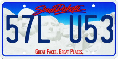 SD license plate 57LU53