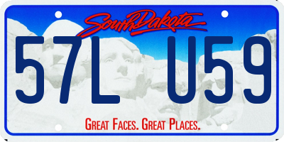 SD license plate 57LU59