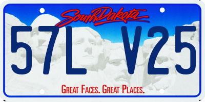 SD license plate 57LV25