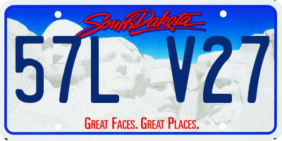 SD license plate 57LV27