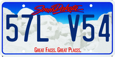 SD license plate 57LV54