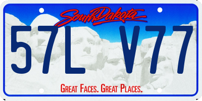 SD license plate 57LV77