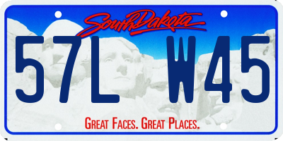 SD license plate 57LW45