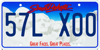 SD license plate 57LX00