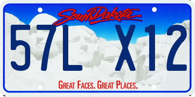 SD license plate 57LX12