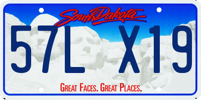 SD license plate 57LX19