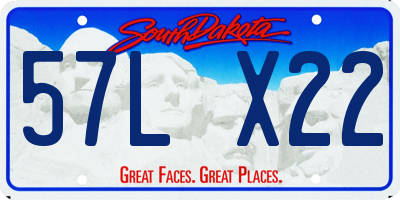 SD license plate 57LX22