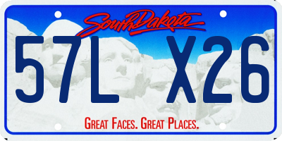 SD license plate 57LX26
