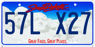 SD license plate 57LX27